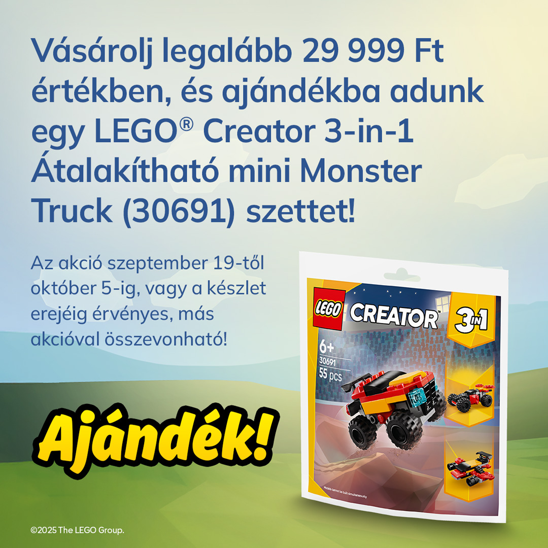 LEGO Creator - 3-in-1 - Átalakítható mini Monster Truck (30691) akció!