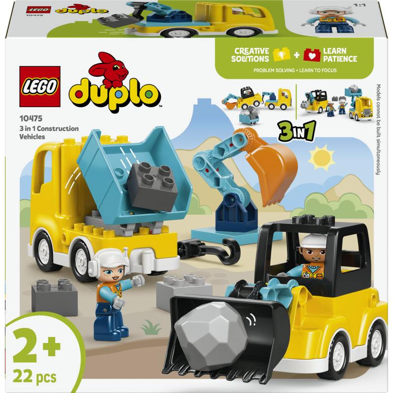LEGO® DUPLO - 3 az 1-ben építési munkagépek (10475)  