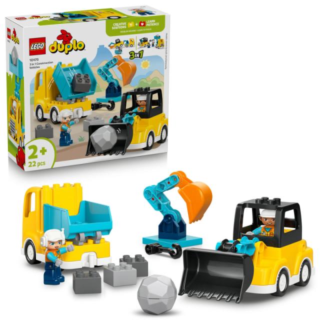 LEGO® DUPLO - 3 az 1-ben építési munkagépek (10475)  