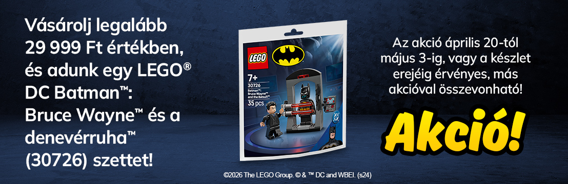 LEGO® DC Batman - Batman™: Bruce Wayne™ és a denevérruha™ (30726) akció!