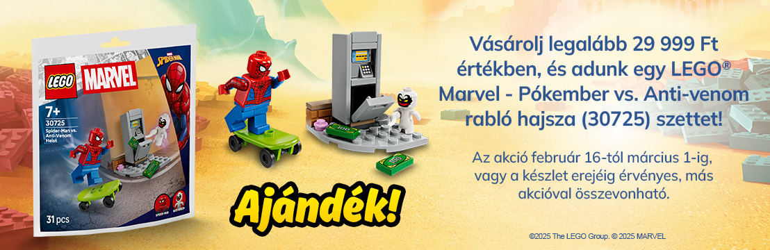 LEGO® Marvel - Pókember vs. Anti-venom rabló hajsza (30725) akció!