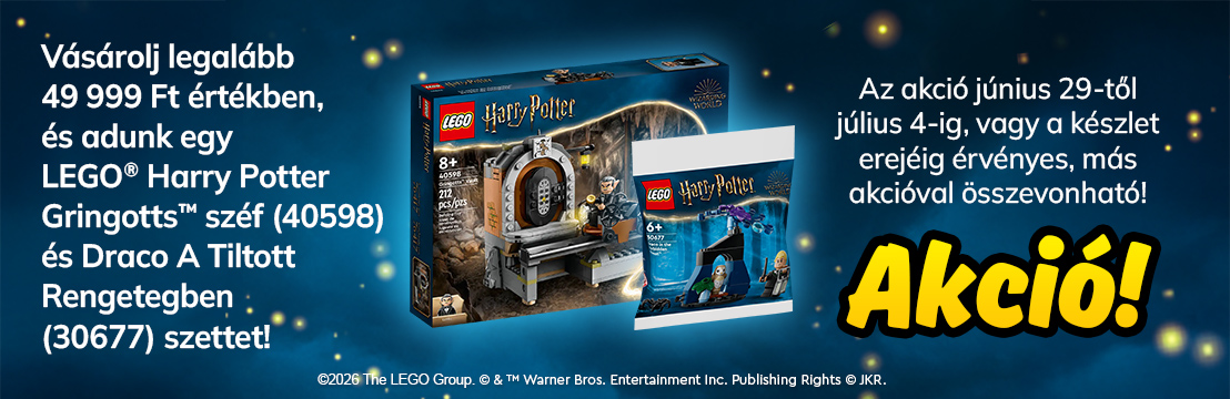 Ajándék 2 db LEGO Harry Potter szett akció!