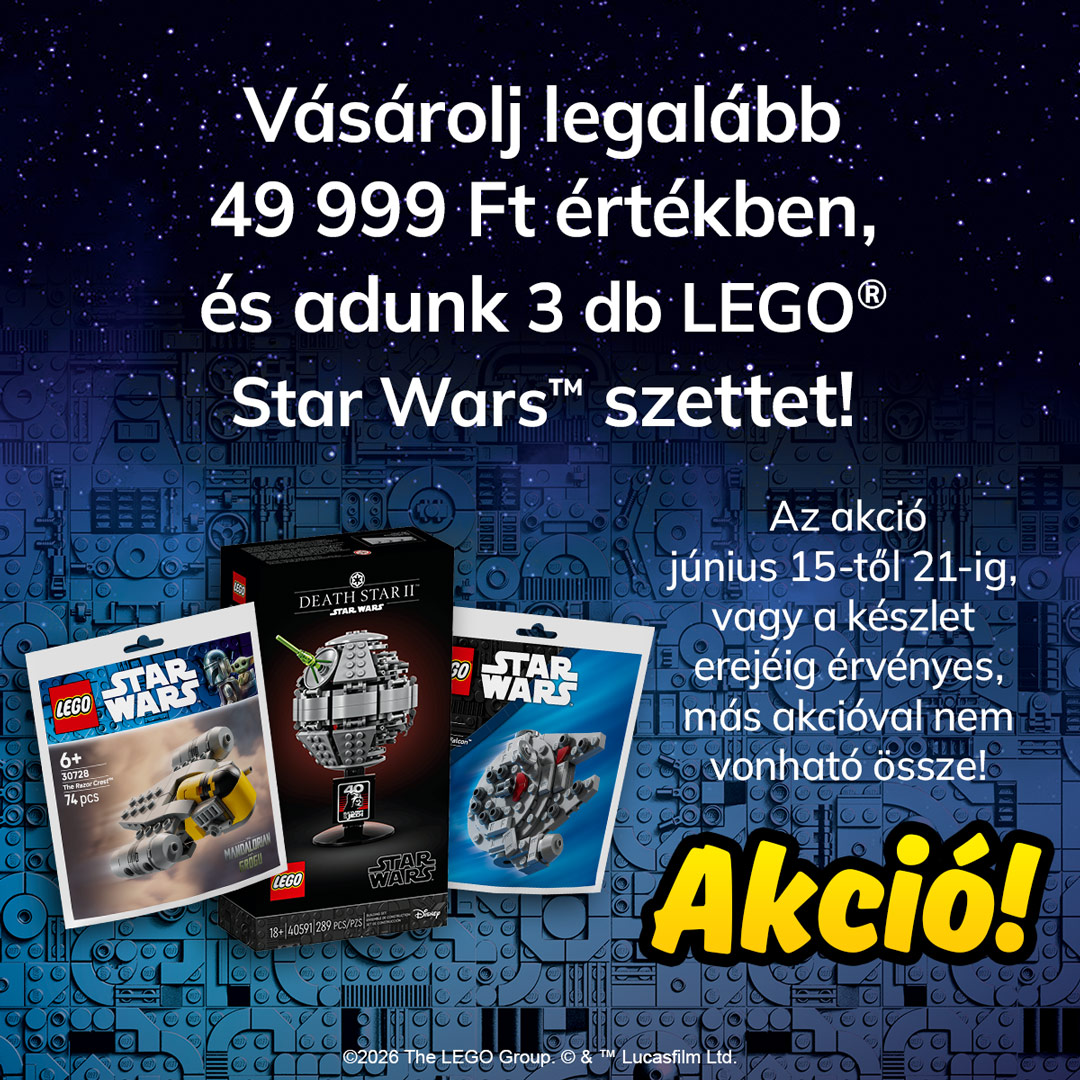 Ajándék 3 db LEGO Star Wars szett akció!