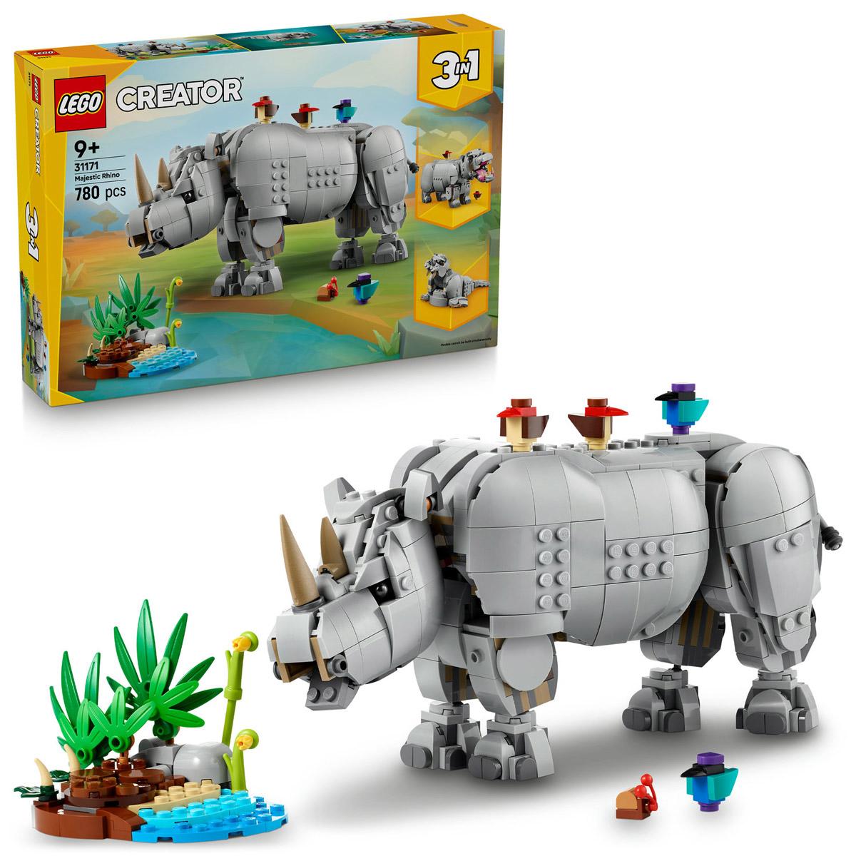 LEGO® Creator - Vadállatok: Fenséges orrszarvú madarakkal (31171)