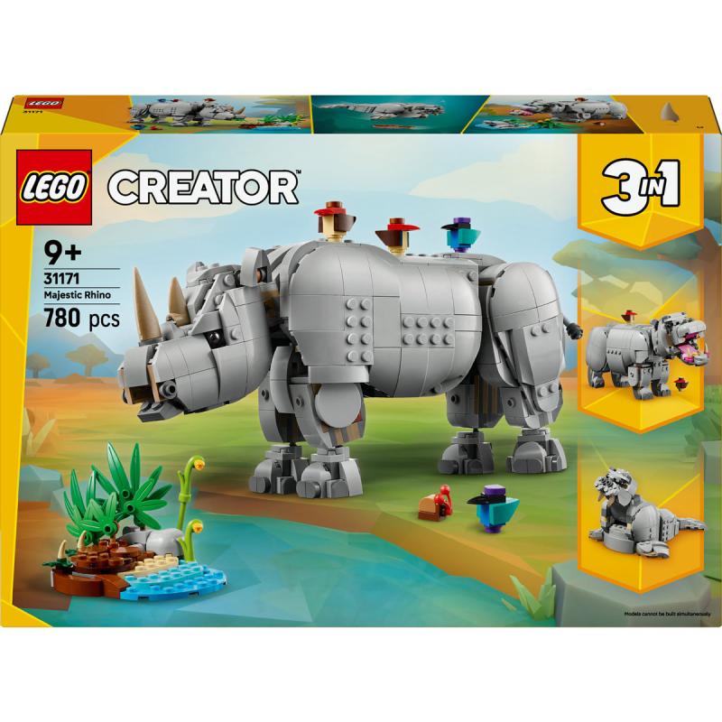 LEGO® Creator - Vadállatok: Fenséges orrszarvú madarakkal (31171)