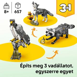 LEGO® Creator 3in1 - Erdei állatok: Szürke farkas (31393) 