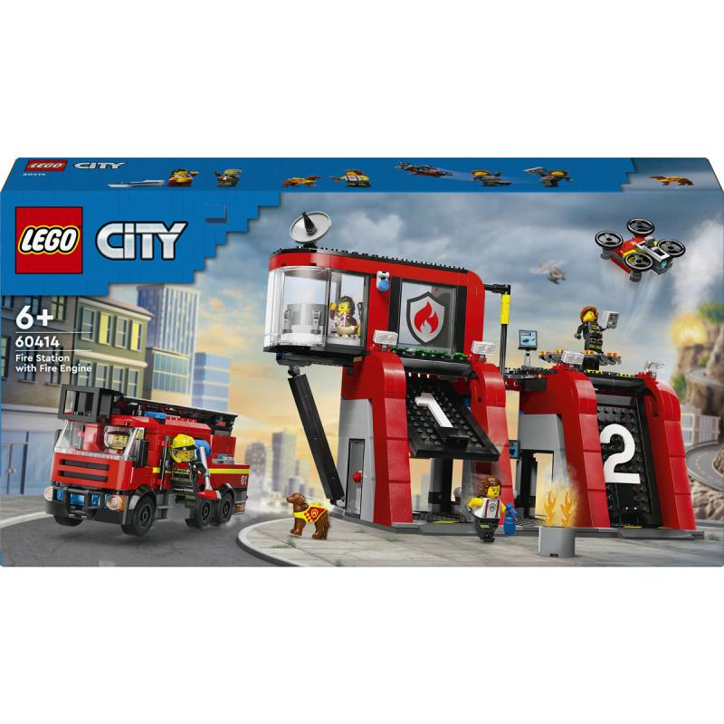 LEGO® City - Tűzoltóállomás és tűzoltóautó (60414) 