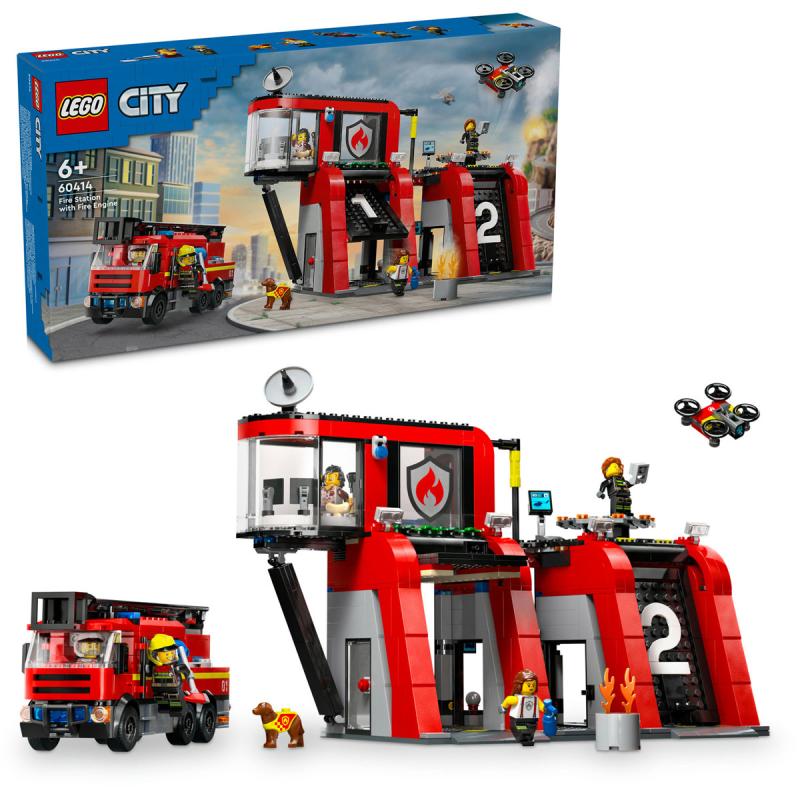 LEGO® City - Tűzoltóállomás és tűzoltóautó (60414) 