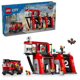 LEGO® City - Tűzoltóállomás és tűzoltóautó (60414) 