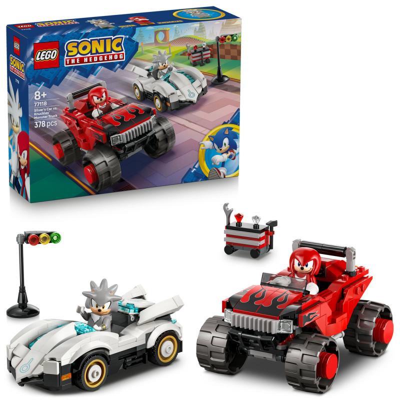 LEGO® Sonic the Hedgehog - Silver autója Knuckles monster truckja ellen (77118)